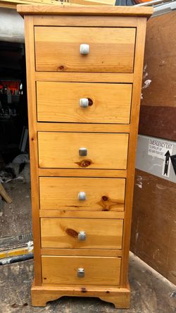 Solid pine wood tall chest tallboy&lingerie chest high quality L21”*D17”*H58”(address in description  👇delivery 🚚 available within 15 miles for extr