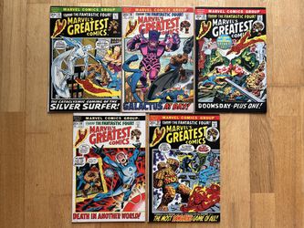 Marvel’s Greatest Comics 35 36 37 38 39 Reprints Fantastic Four 48 49 50 51 52 Comic Book 1972 Bronz