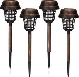 4 Pcs Solar Mosquito Zapper Outdoor Waterproof Solar Zapper Bug Outdoor Solar Powered Mosquito Killer Lamp Lighting Mosquito Repellent Lamp for Garden