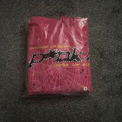 Brand New Pink SP5DER Hoodie V2 (Small)
