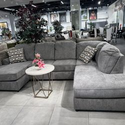 Double Chaise Sectional 🔥 Take It Home With Only $50 Down 