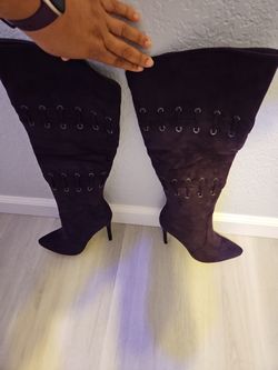 Purple Suede 3" Stiletto Boot