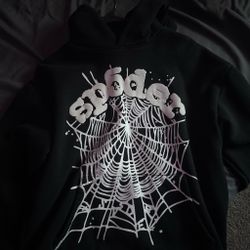 black and white spider world wide hoodie