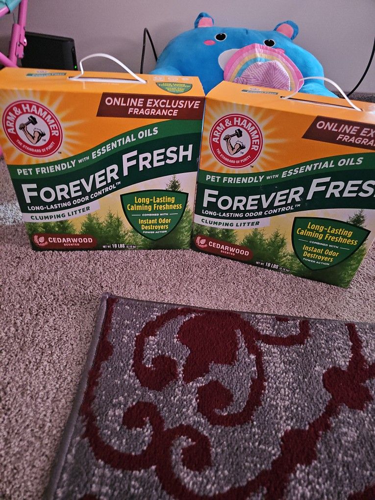 2 Boxes Cat Litter $12