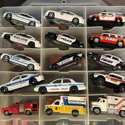 Delete if not allowed. FOR SALE: Lot of 15 Greenlight Hot Pursuit, Matchbox Lesney, Emergency Fire Premiums, and Jada, $100 shipped USA or best offer!