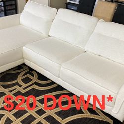 New  Exquisite White Fabric Set (Finance and Delivery)