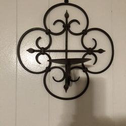 2 PCs . Metal Wall Candle Holders  12 By 12 In. Ea.