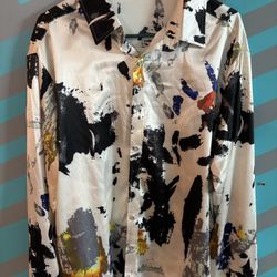 Men silk Button up dress shirt 