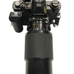Olympus OM-4 35mm SLR Film Camera w/Vivitar Series 1 70-210mm f/3.5 Macro Focusing Auto Zoom Lens