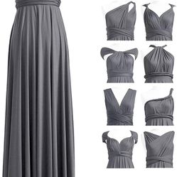 Charcoal Grey Infinity Dress