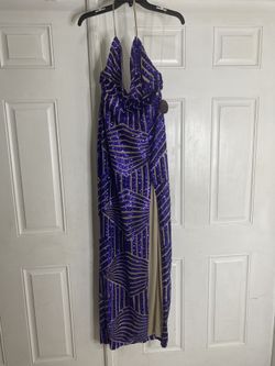 New Purple Evening Sequin Dress