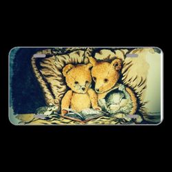 License Plate Novelty Car Front Watercolour Painting Decorative Teddy