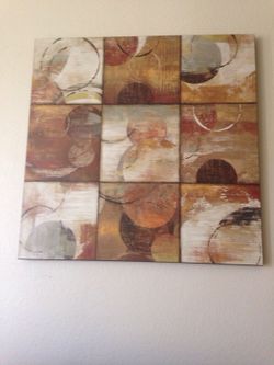 Wood screen painting