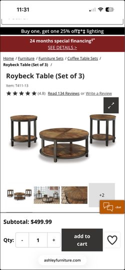 Robeck tables  set of three