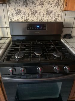 Samsung 5-Burner Gas Range Black Stainless