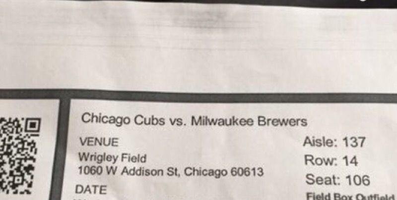 Cubs vs Milwaukee at 12pm