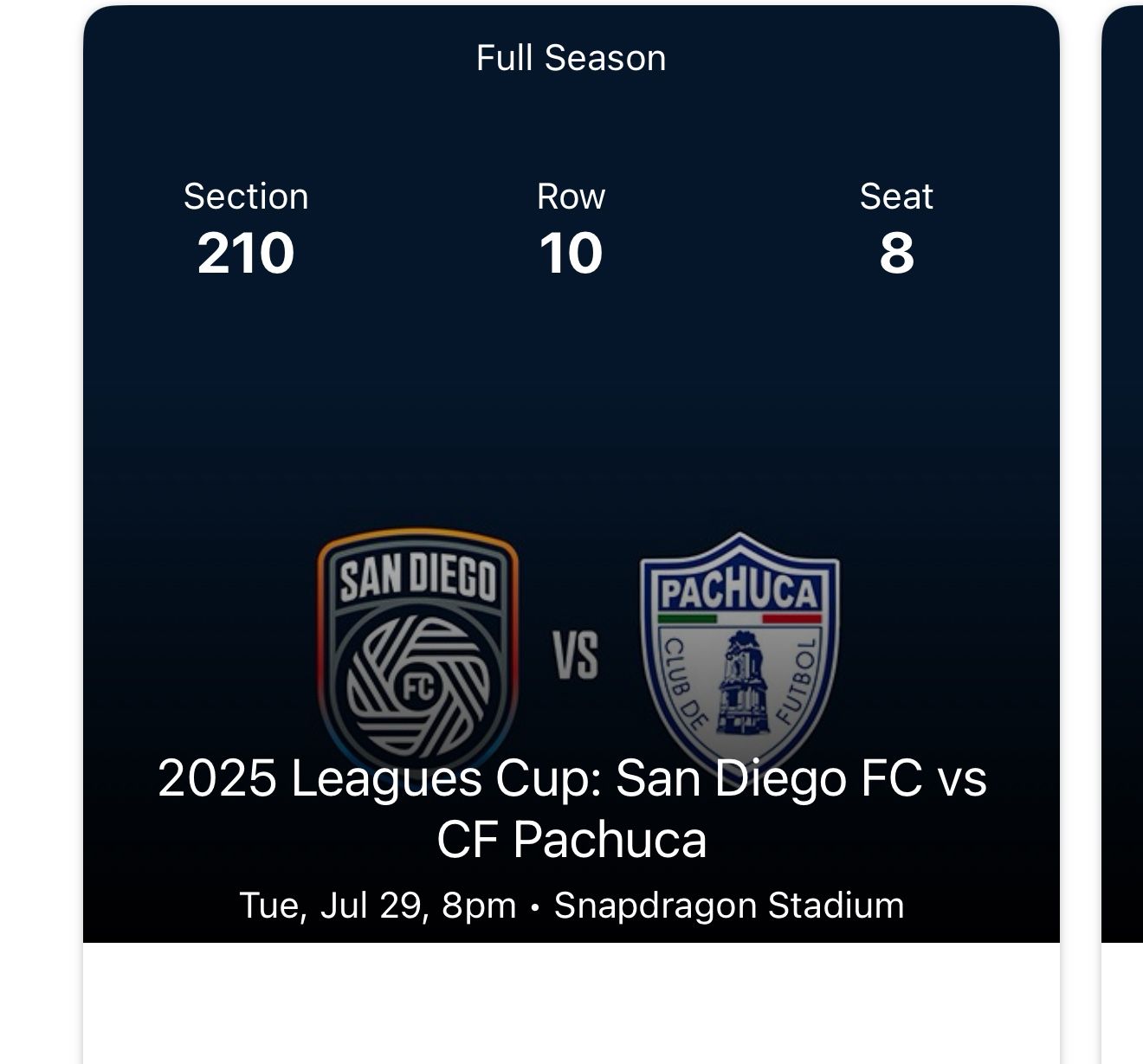 1 Ticket SDFC Vs Pachuca