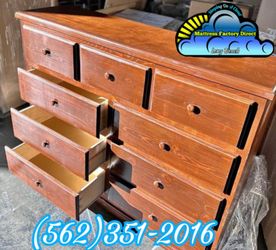 Nine drawer brown pinewood chest cajonera Comoda mueble Dresser
