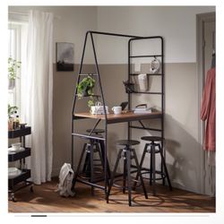 IKEA Table with storage ladder, black