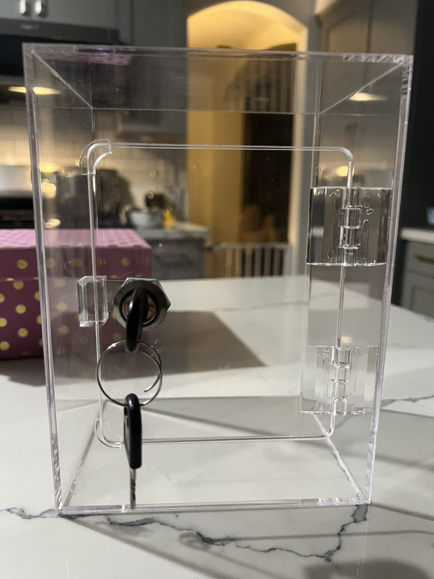 Acrylic Piggy Bank With Key π