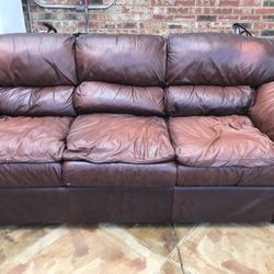 Brown Leather Couch