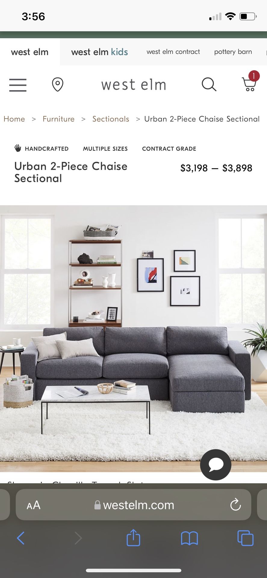 Urban 2-Piece Left Chaise Sectional