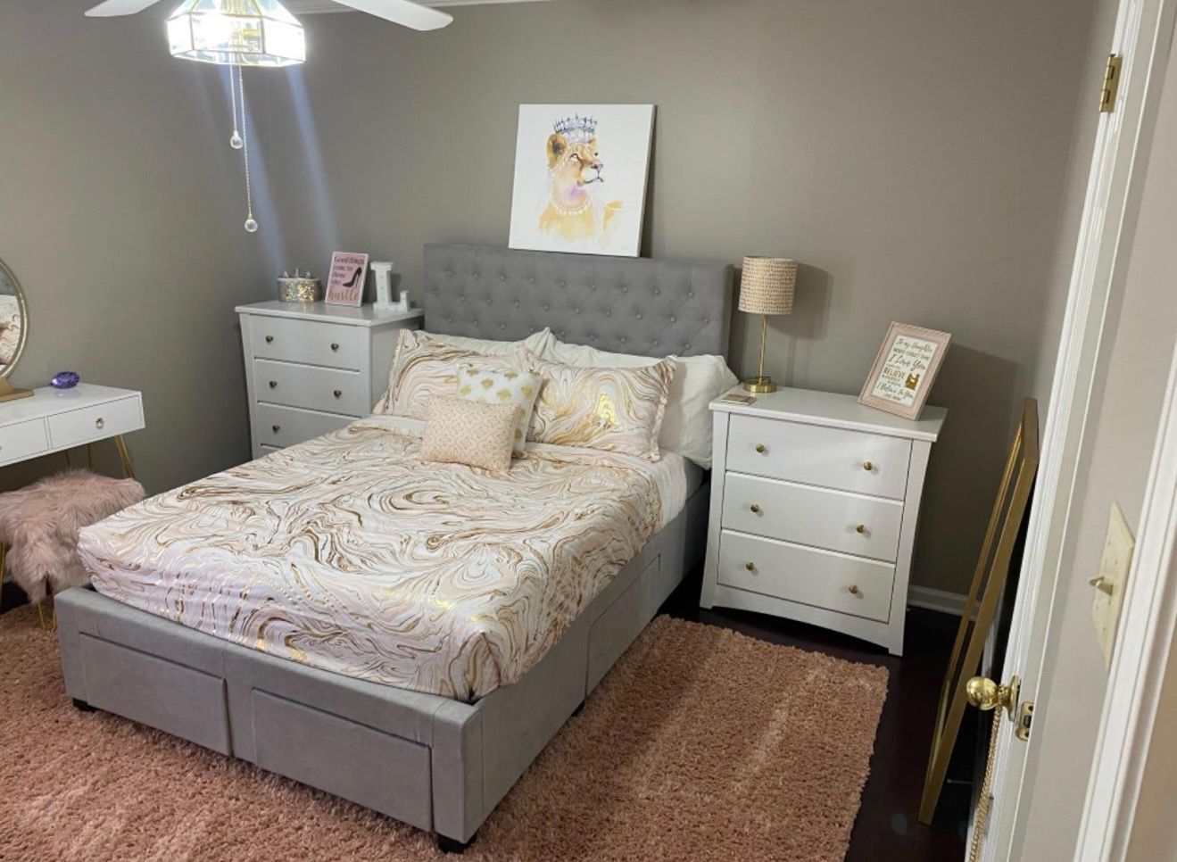 GRAY BED W/ 4 Storage Drawers π©Άπ©Άπ©Άπ©Άβπ»βπ»βπ»ππ»ππ»