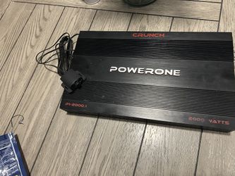 Crunch  P1-2000.1 2000W A/B Class MonoBlock Power One Series Car Subwoofer Amplifier 