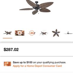 Design House Martinique 52 in. Indoor/Outdoor Oil Rubbed Bronze Ceiling Fan with No Light Kit with Remote Control