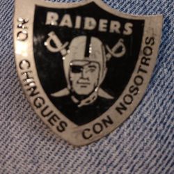 2 Raiders NFL Lapel Pins