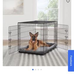 Top Paw® Double Door Folding Wire Dog Crate with Divider Panel