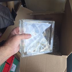 5 Glass Block Decorative For Craft Candles Lights Banks Etc