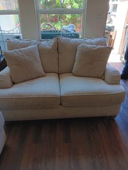 Linen Copeland Sofa Jerome’s light gray 2 piece set