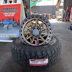 LT 265/70/17 MT And New Lock Off Road 17” 6X139.7 Tacoma 4runner Chevy Gmc Sierra Dodge Ram