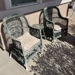 Antique Wicker Porch Set (c. 1918–1925) – Heywood-Wakefield Style