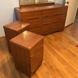 Dresser With Mirror & Night Stands