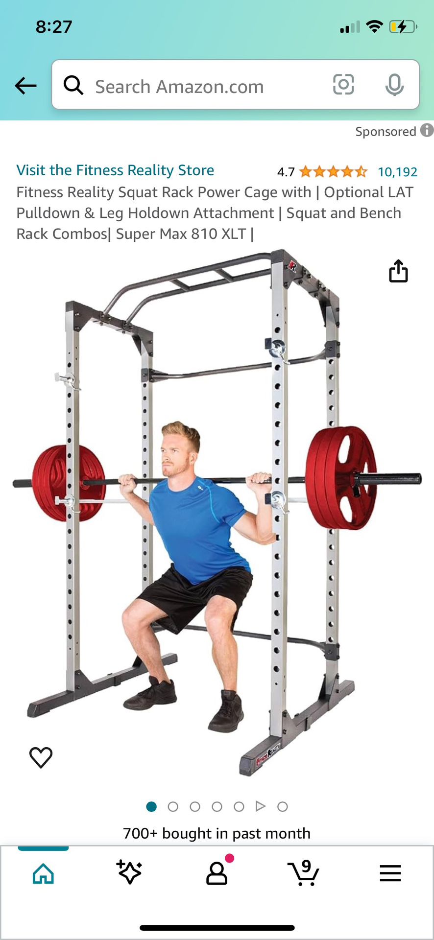 Squat rack With Cage And Barbell 