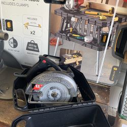 Work Bench  With Circular Saw 