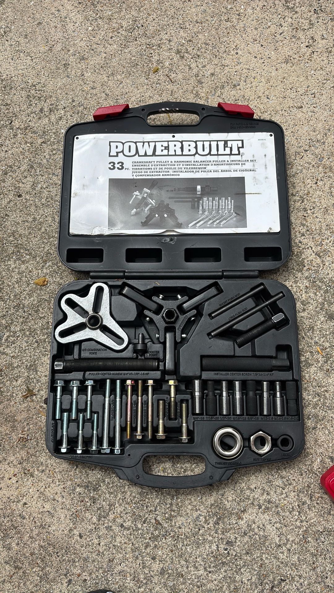 Powerbuilt 33-Pc Harmonic Balancer & Pulley Puller Installer Set