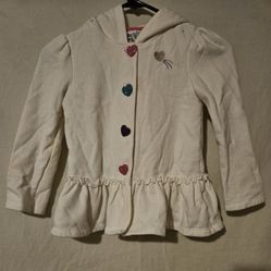 Toddler Girlslong Sleeve Heart Hoodie
