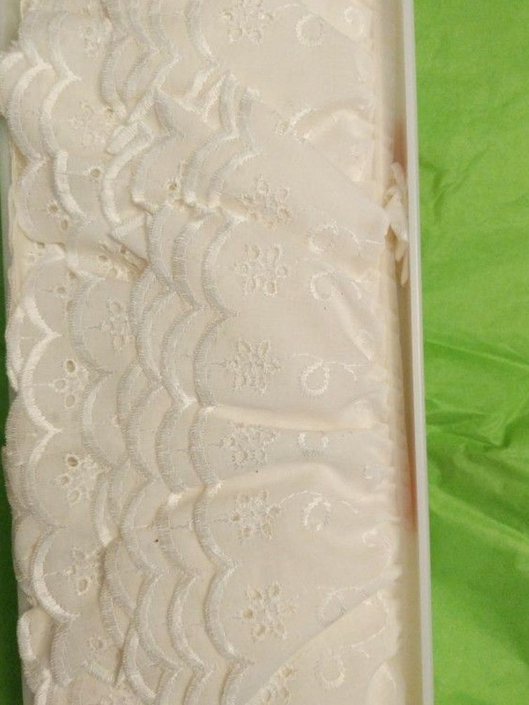 Wrights 1 Roll Simplicity Trims 1731475095 Daisy Eyelet, 2-3/4" x 12 yd, Off White