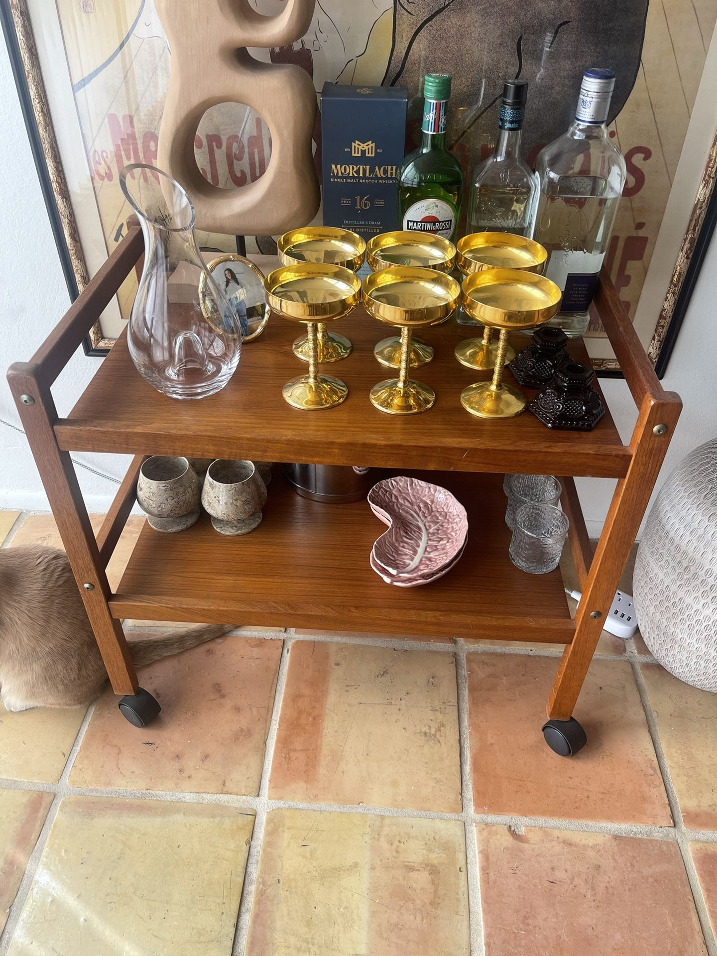 Danish Mid Century Modern (MCM) Bar Cart