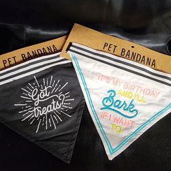 New Novelty Pet Bandana Set Of Two