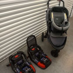 Britax Travel System Stroller Car Seat Two Bases