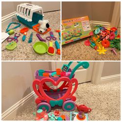 Tea Party, Grow A Garden, And Pet Doctor Toy Sets