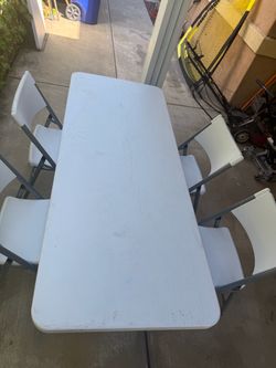 6ft table 4chairs
