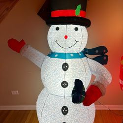 Brand New In Box Christmas Decoration, Snowman Inflatable Figure For Outdoors Or Indoors 