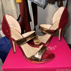Red and Gold High Heels 