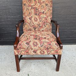 Paisley Georgian Style Armchair Wood Frame
