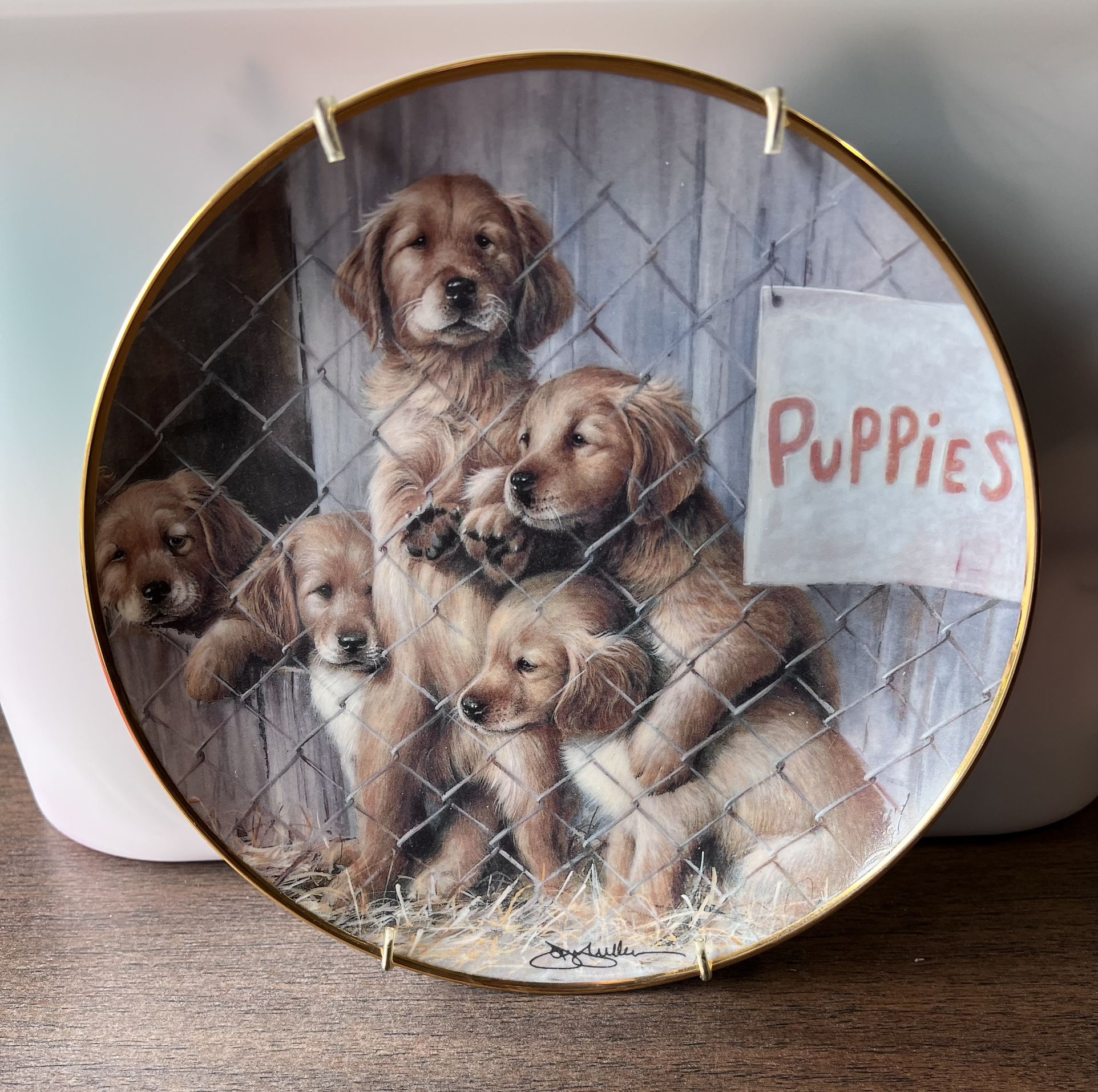 Puppies Collectible Plate